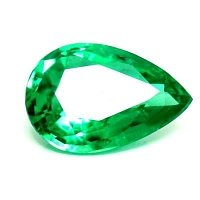 1.11 ct Pear Green Natural Emerald