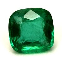 0.91 ct Cushion Green Natural Emerald