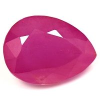 6.33 ct Pear Red Natural Ruby