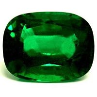 8.47 ct Cushion Green Natural Emerald