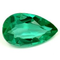 0.97 ct Pear Green Natural Emerald