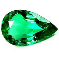 0.67 ct Pear Green Natural Emerald