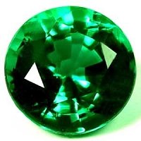 0.58 ct Round Green Natural Emerald