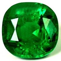 1.05 ct Cushion Green Natural Emerald