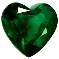 2.22 ct Heart Green Natural Emerald