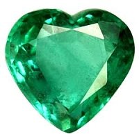 1.47 ct Heart Green Natural Emerald