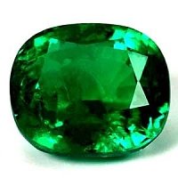 1.34 ct Cushion Green Natural Emerald