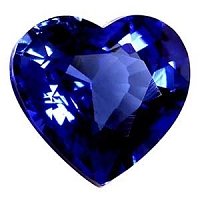 1.04 ct Heart Blue Natural Sapphire