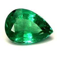 1.08 ct Pear Green Natural Emerald