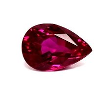 0.63 ct Pear Red Natural Ruby