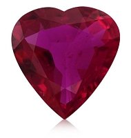 0.90 ct Heart Red Natural Ruby