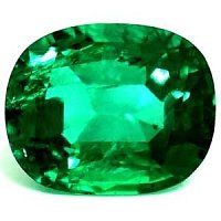1.00 ct Cushion Green Natural Emerald