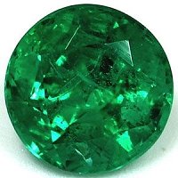 0.95 ct Round Green Natural Emerald