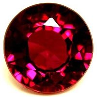 0.79 ct Round Red Natural Ruby