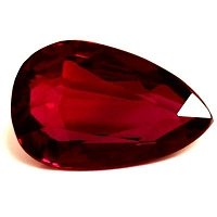 2.01 ct Pear Red Natural Ruby
