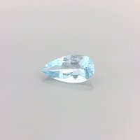 0.88 ct Pear Blue Natural Aquamarine
