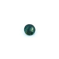 0.61 ct Round Green Natural Sapphire