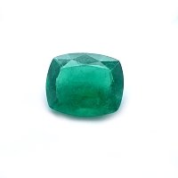 3.60 ct Cushion Green Natural Emerald