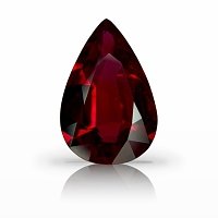 1.84 ct Pear Red Natural Ruby