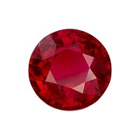 1.99 ct Round Red Natural Ruby