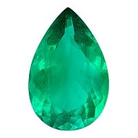 6.75 ct Pear Green Natural Emerald