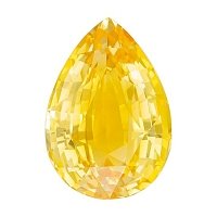 5.50 ct Pear Yellow Natural Sapphire