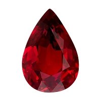 3.08 ct Pear Red Natural Ruby