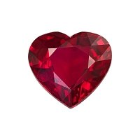 1.66 ct Heart Red Natural Ruby