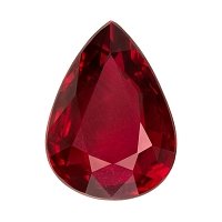 3.02 ct Pear Red Natural Ruby