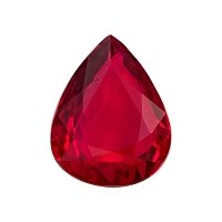 2.01 ct Pear Red Natural Ruby