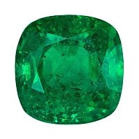4.66 ct Cushion Green Natural Emerald