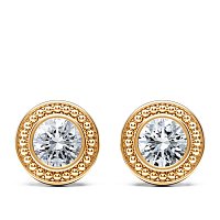 Sol Bezel Set Earrings