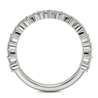 18ct Wg Scattered Marqui and Round Diamond Band