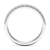 Tribute Claw Set Wedding Ring with Natural Diamonds 0.31ct Total Weight