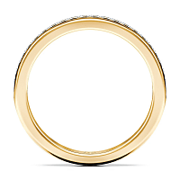 Tulip Channel Set Wedding Ring with Diamond 0.21ct Total Weight