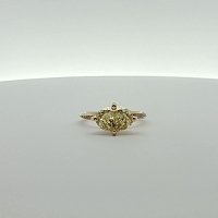 Ariel Side Stones Ring with Yellow IGI & White LG Diamonds 2.75cts Total Weight