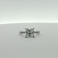 Cara Side Stones Ring with IGI LG Diamonds 2.9cts Total Weight