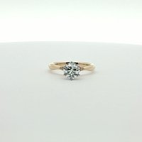 Tulip Petal Engagement Ring with IGI LG Diamonds 1.09cts Total Weight