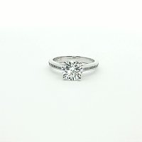 Cathedral Engagement Ring with IGI LG Diamonds 1.53ct Total Weight