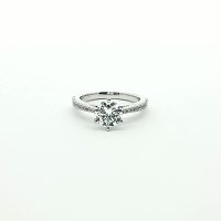 Cathedral Engagement Ring with IGI LG Diamonds 1.23ct Total Weight