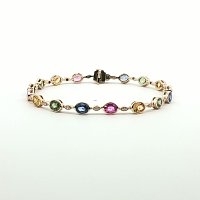 Multi‑Color Bracelet with Natural Sapphires 8.50cts Total Weight