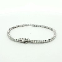Tennis Bracelet with Round Natural Diamonds 4cts Total Weight