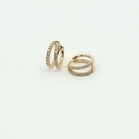 Round Lab Grown Diamond Hoop Earrings 0.18ct Total Weight