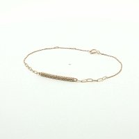 Round Lab Grown Pave Diamond Bar Bracelet 0.126ct Total Weight