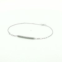 Round Lab Grown Pave Diamond Bar Bracelet 0.126ct Total Weight