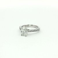 Tulip Engagement Ring with Natural Diamonds 0.2ct Total Weight