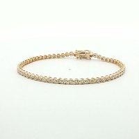 Bezel Tennis Bracelet with Round Lab Grown 1.51ct Total Weight