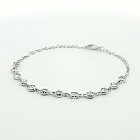 Bezel Chain Bracelet with Round Lab Grown Diamonds 1.2ct Total Weight