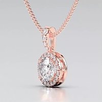 Angeli Diamond Bail Set Pendant
