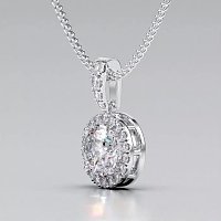 Angeli Diamond Bail Set Pendant